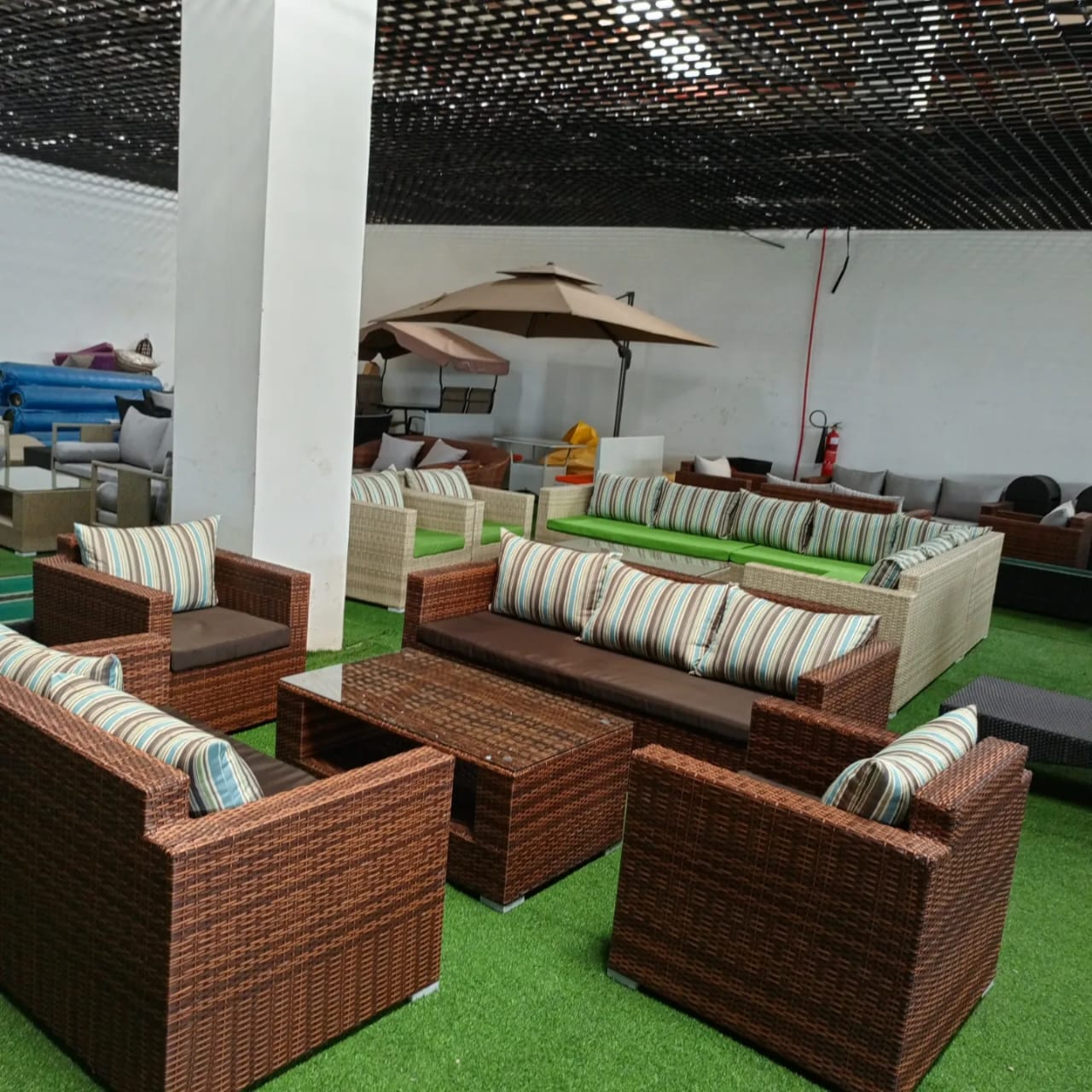 Rattan outdoor 7 seaters patio sofa
