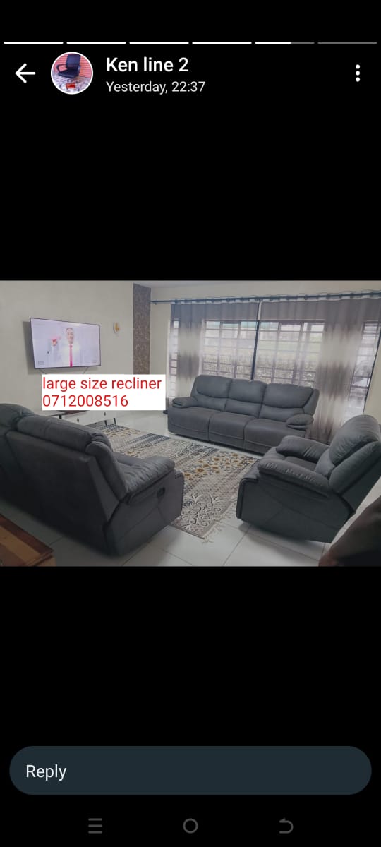 King size gray recliners imported microfabric material