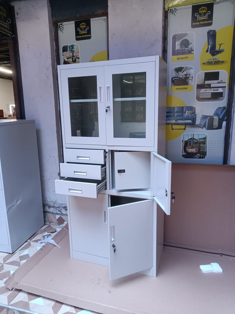 File cabinet with safe