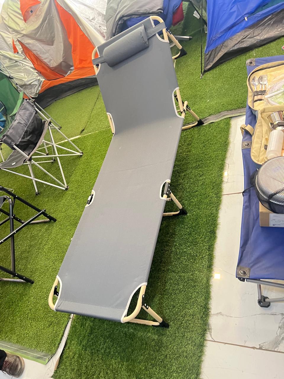 Portable foldable camping bed