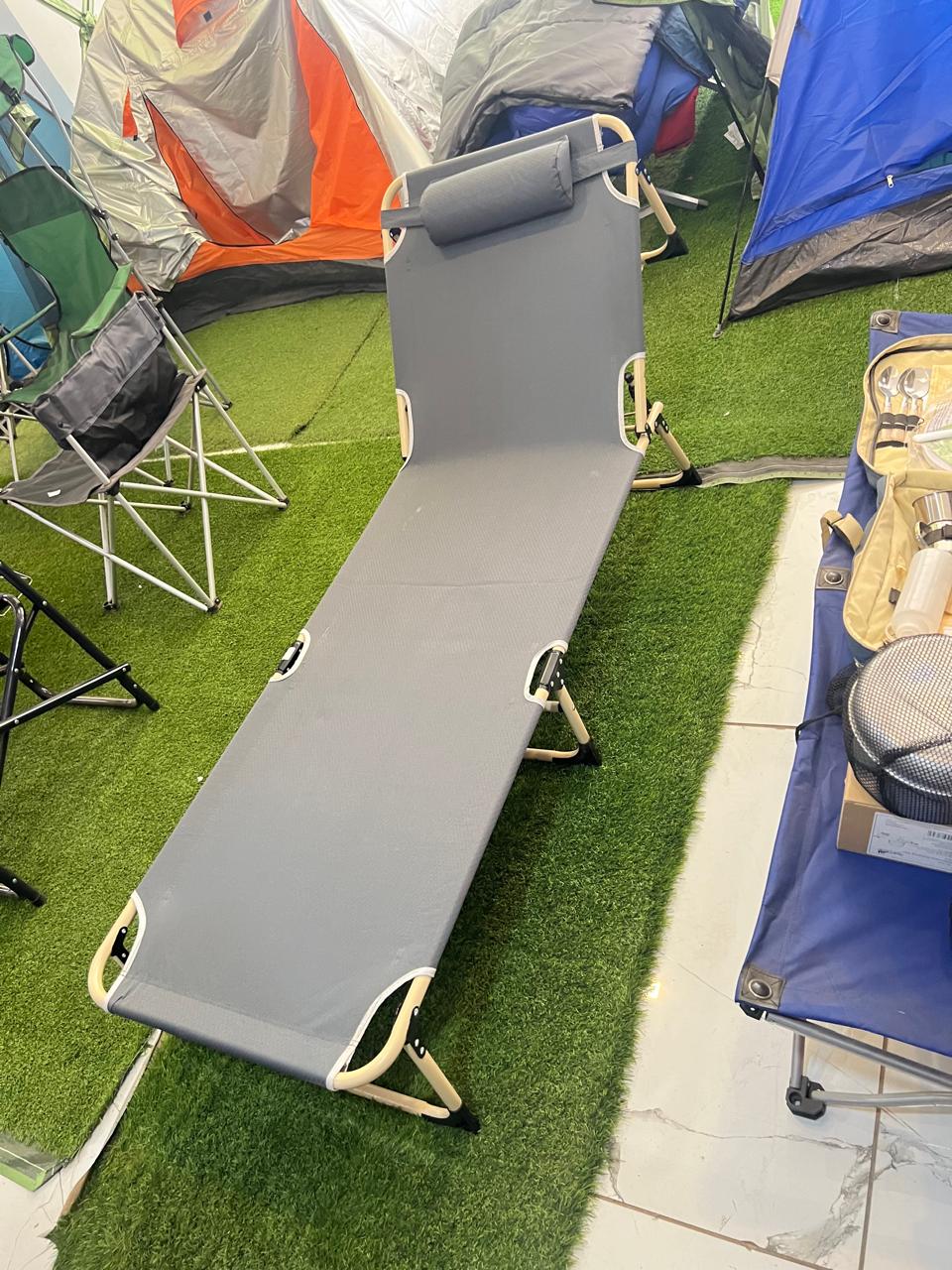 Portable foldable camping bed