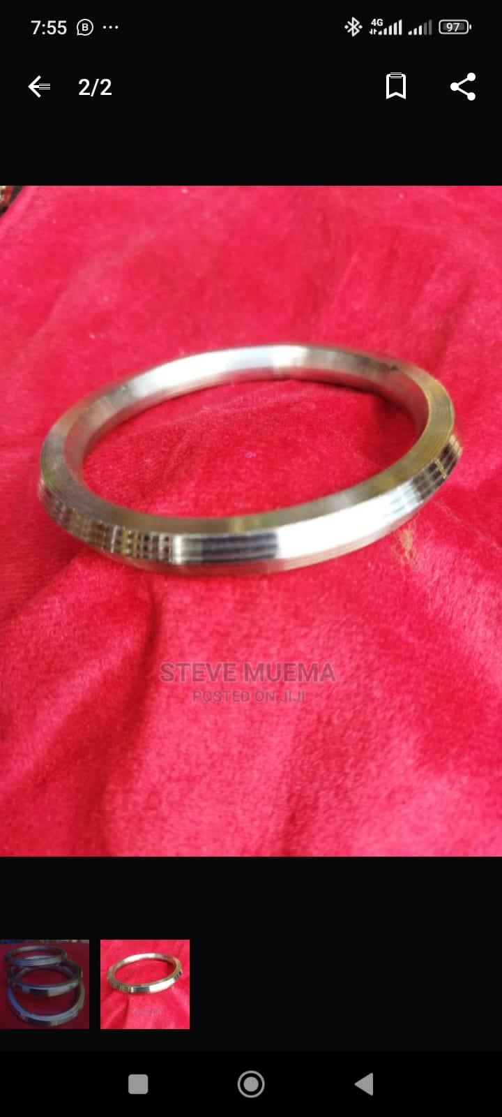 Stainless steel bangle