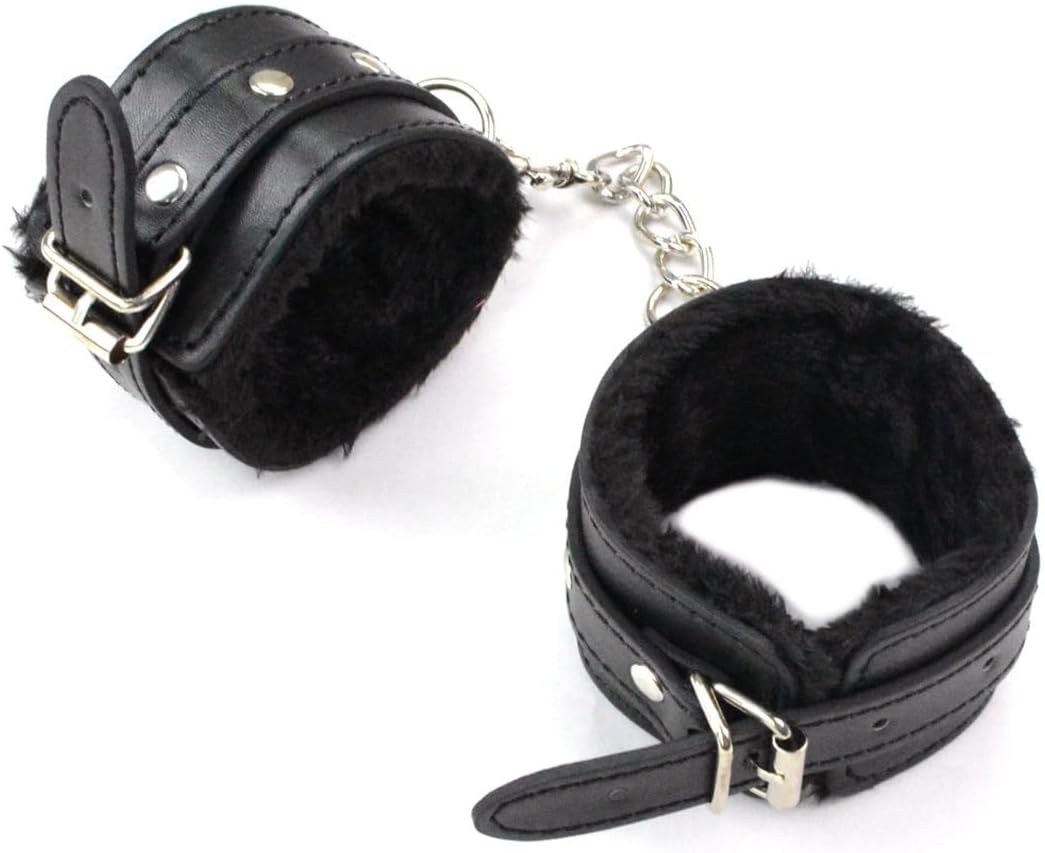 Leather faux BONDAGE SEX TOY HAND cuffs