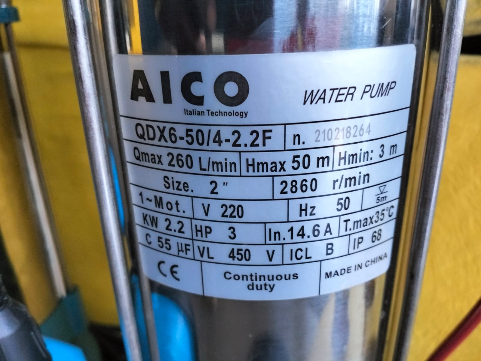 Deep well submersible  pump 3hp,