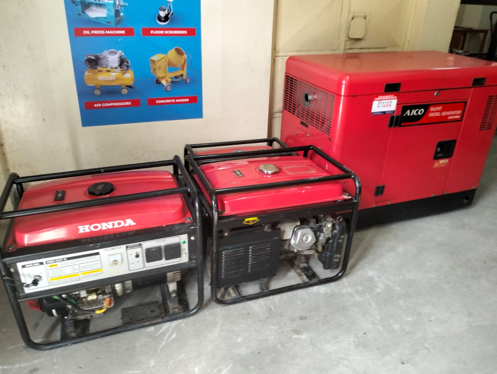 Generator hire services.