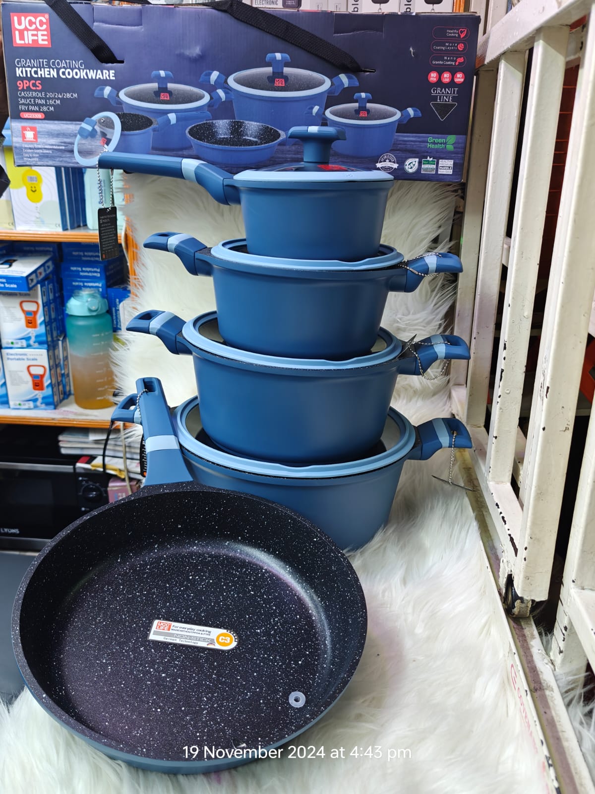 9PCS Granite cookware set