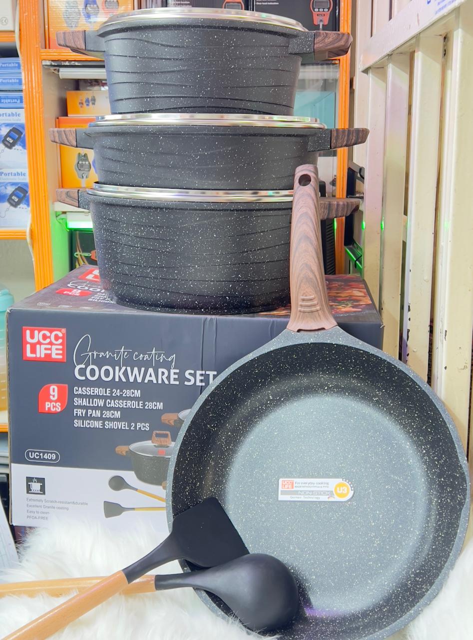 9PCS UCC cookware set