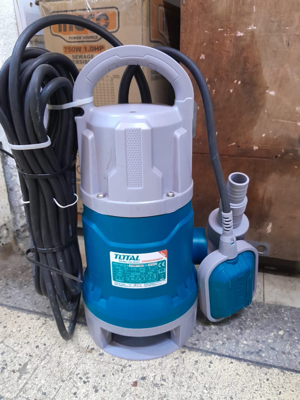 Total 1.0 HP 750w sewage pump