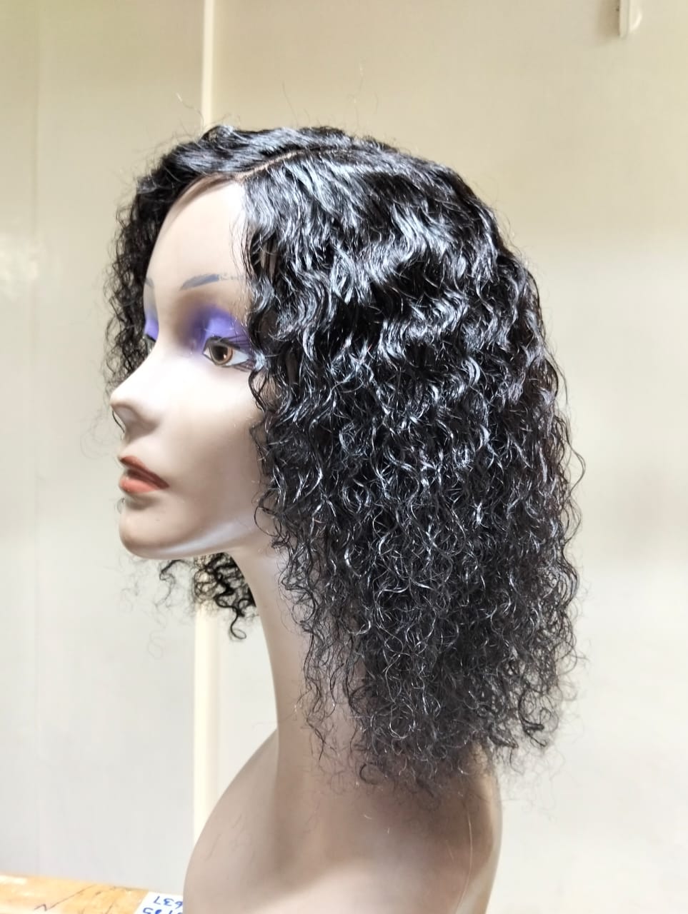 8 inches Water curl human hair closure wig