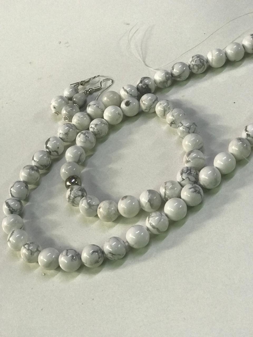 White torqous stone jewelry