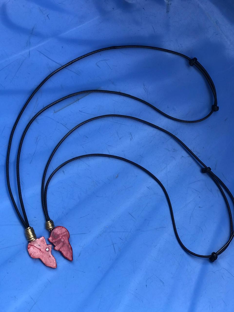 African coral stone necklace