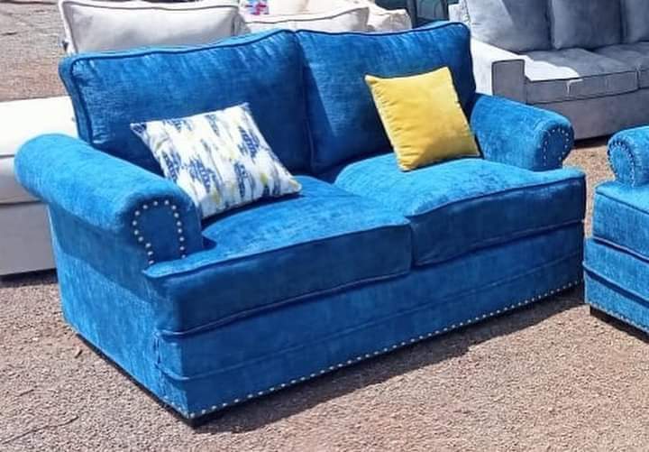 Blue designer sofa