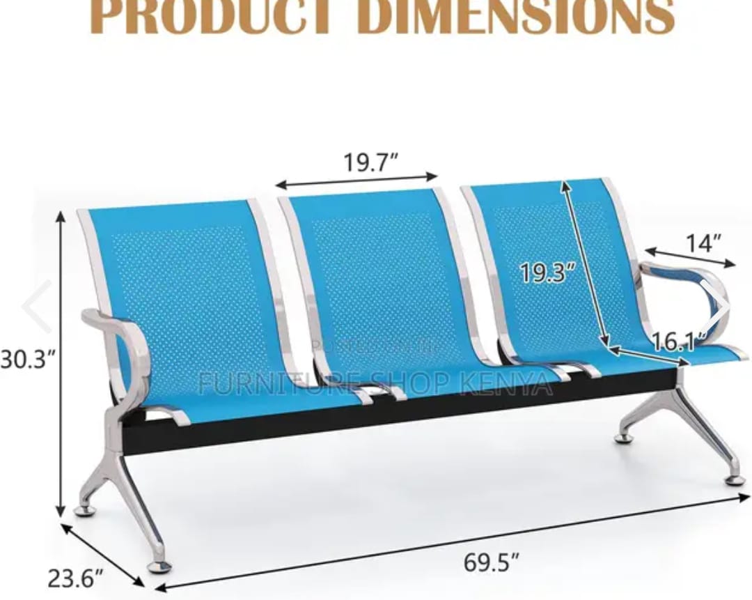 Metallic waiting chair