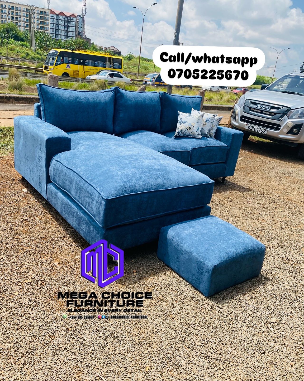 Navy l seater design