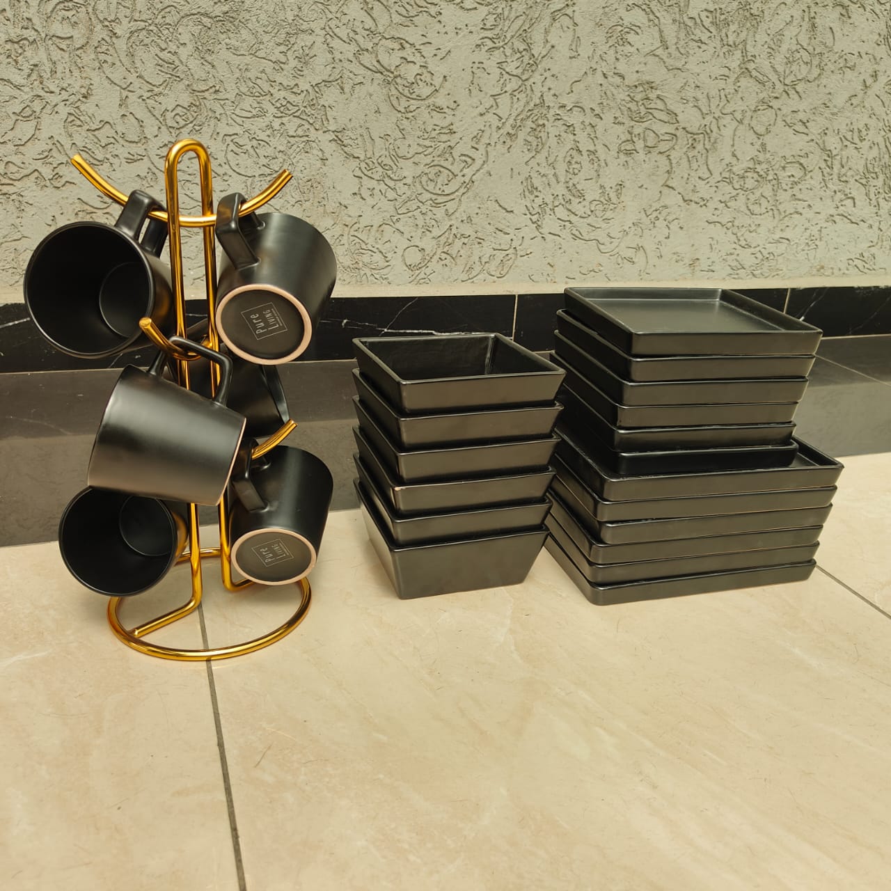 24 pieces European ceramic dinner set