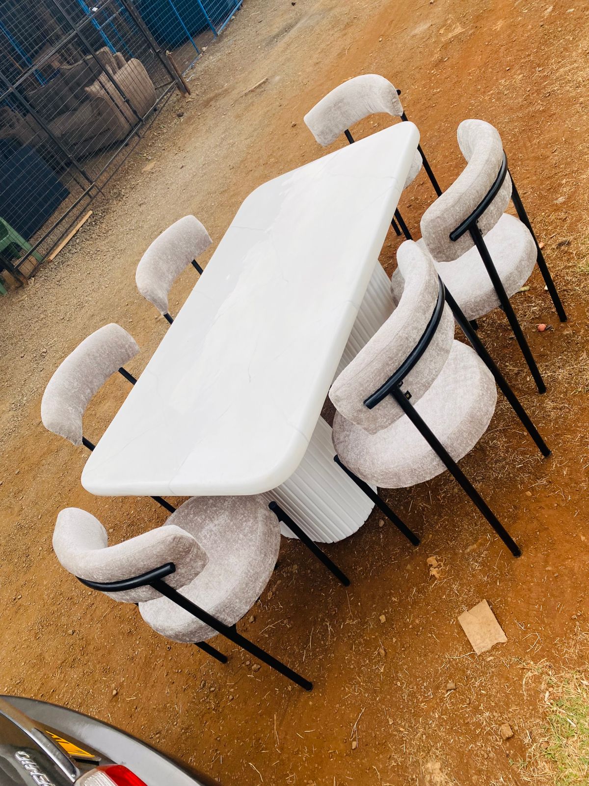 6 seater designer dining table