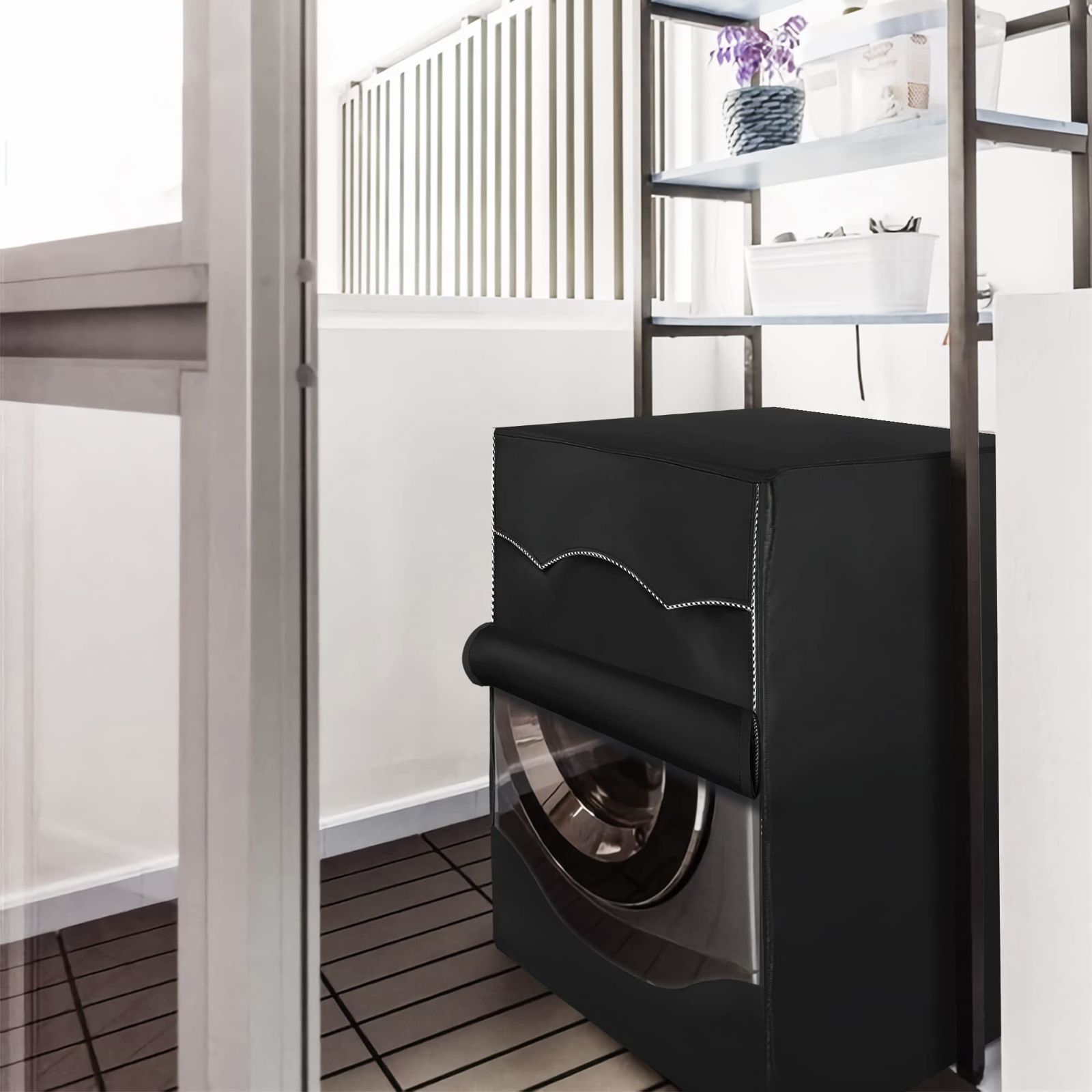 Black Washing machine cover