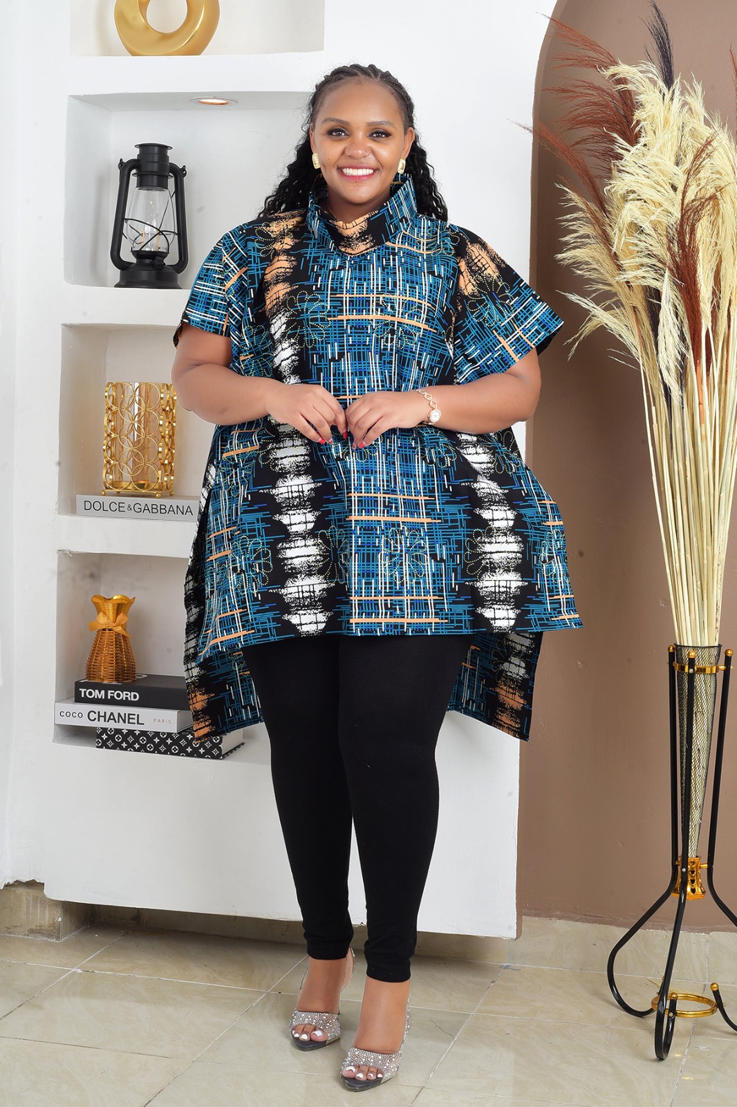 Plus size Ankara top