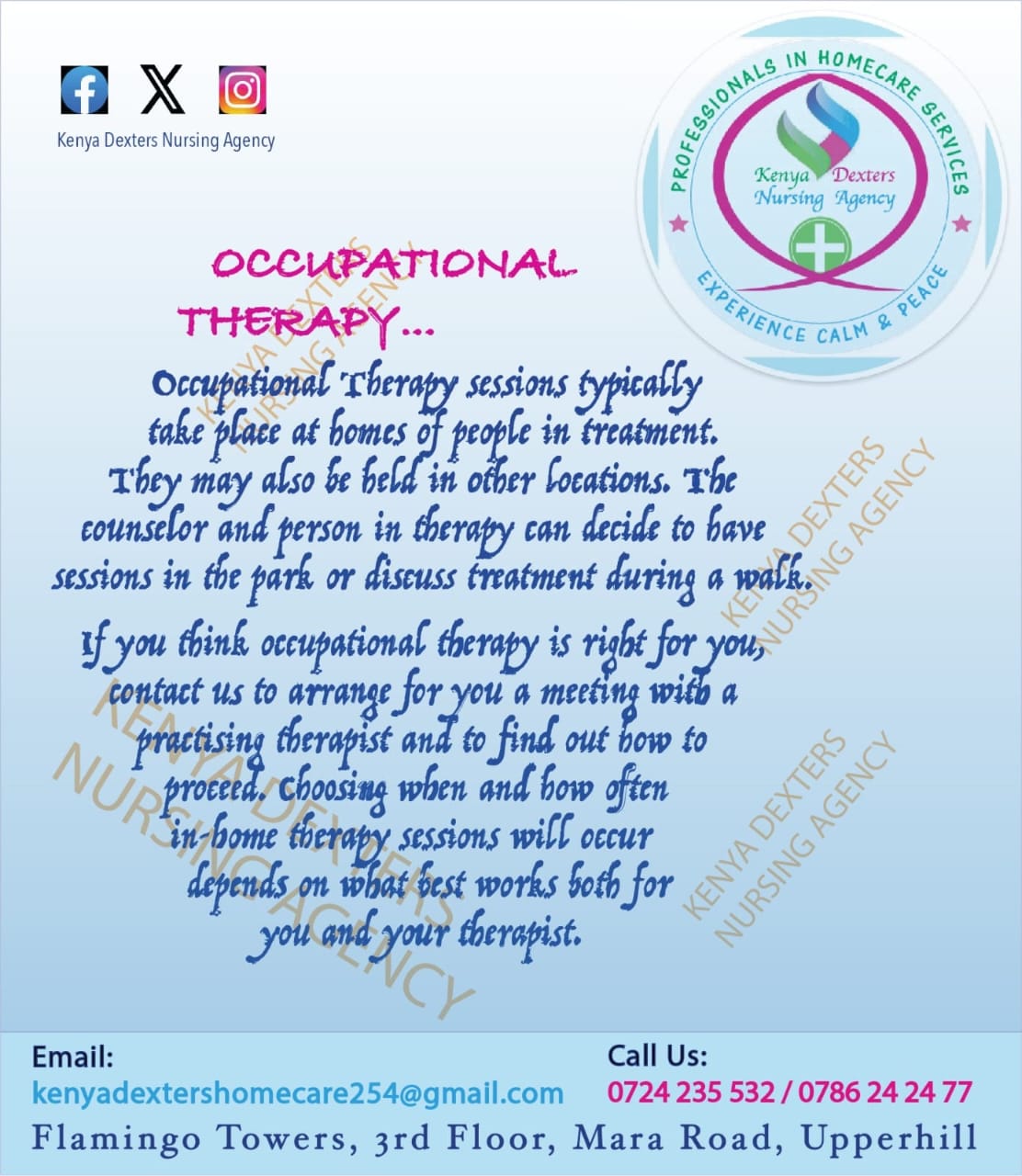 Physiotherapy & occupational therapy services