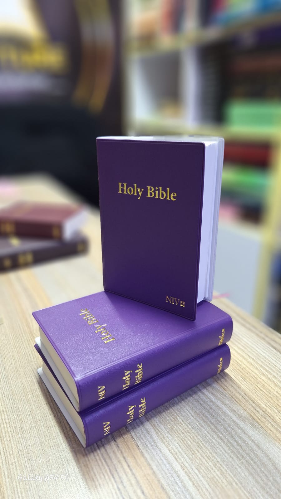 Holy Bible NIV mini purple