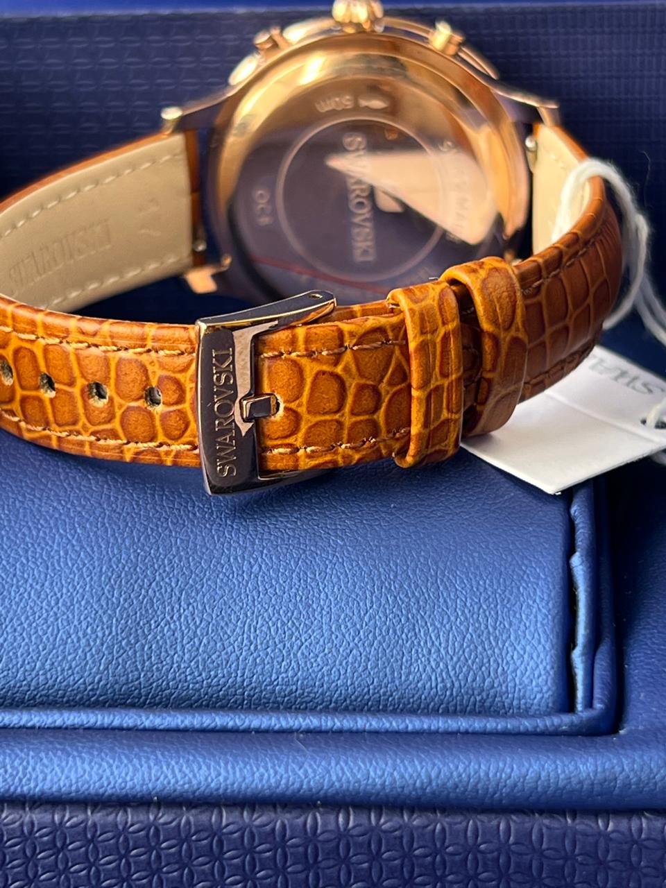 Swarovski leather design watch