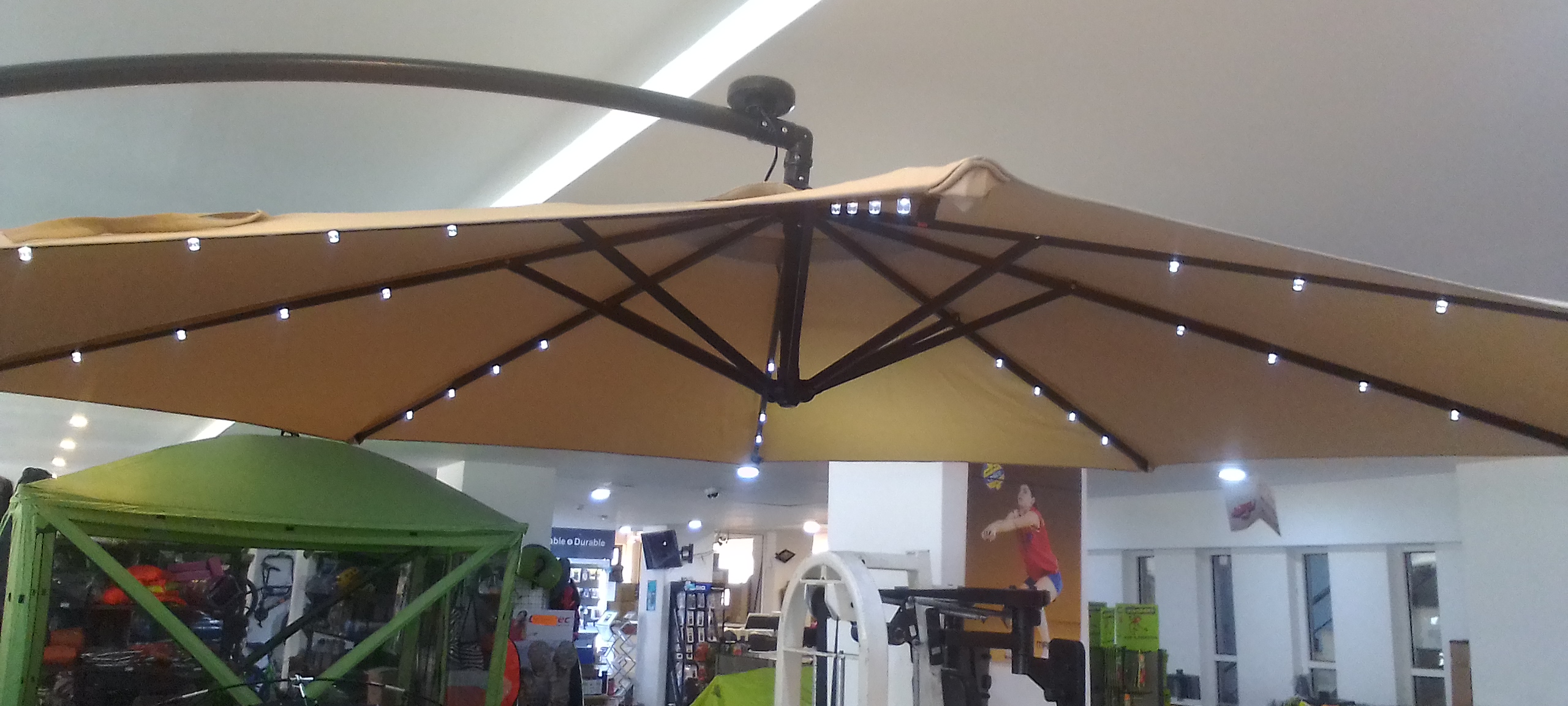 New arrival outdoor parasol with lights