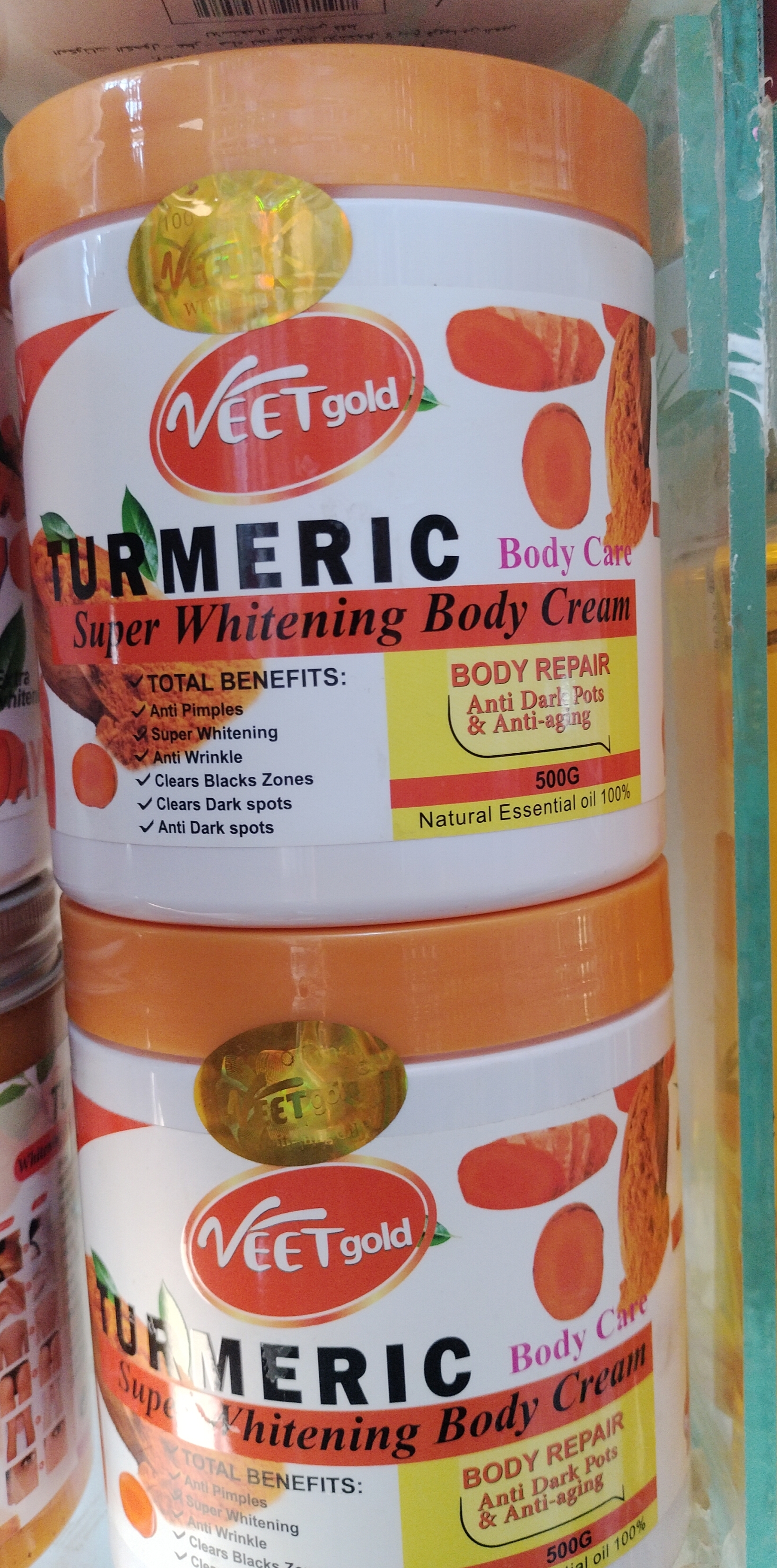 Tumeric whitening body cream