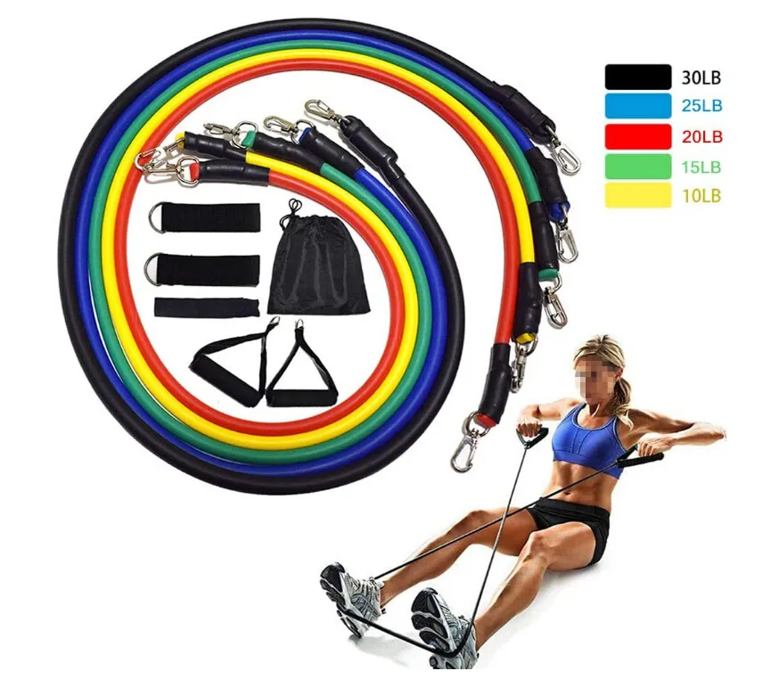 11pieces Resistance Training Exercise Tubes