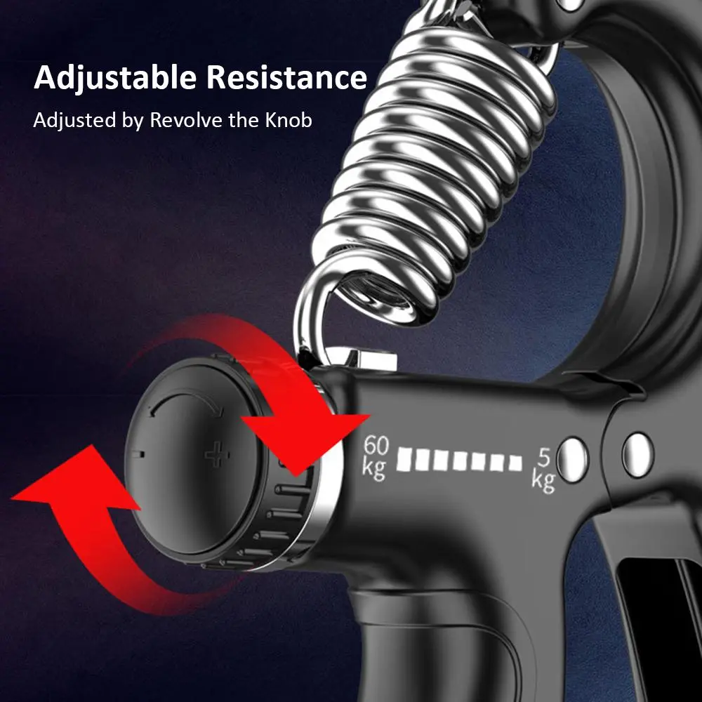 5-60KG Adjustable Hand Grip Strengthener | Wrist Forearm Grip Exerciser