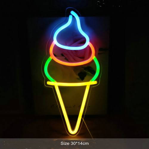 Ice cream neon light